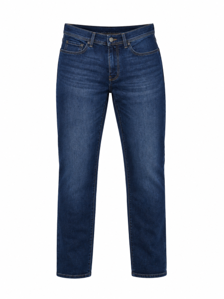 PIERRE CARDIN Herren Jeans Lyon dunkelblau blue/black used mustache