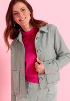 BIANCA Kurzjacke KATHERIN mit Umlegekragen, iron grau melange