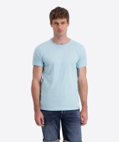 TIMEZONE Herren Kurzarm T-Shirt uni Ripped Basic crystal blue