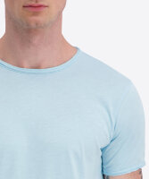 TIMEZONE Herren Kurzarm T-Shirt uni Ripped Basic crystal blue