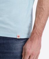 TIMEZONE Herren Kurzarm T-Shirt uni Ripped Basic crystal blue