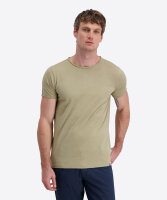 TIMEZONE Herren Kurzarm T-Shirt uni Ripped Basic light khaki