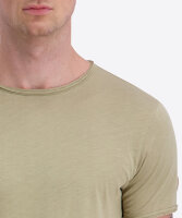 TIMEZONE Herren Kurzarm T-Shirt uni Ripped Basic light khaki