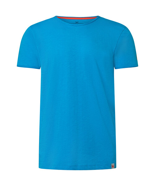 TIMEZONE Herren Kurzarm T-Shirt uni Ripped Basic dresden blue