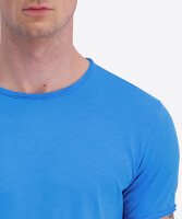 TIMEZONE Herren Kurzarm T-Shirt uni Ripped Basic dresden blue