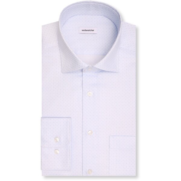 Seidensticker Regular Fit Dobby langarm Hemd bleu