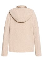 Gil Bret Damen Wollstoff Teddy Jacke mit Kapuze, beige