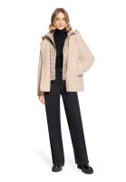 Gil Bret Damen Wollstoff Teddy Jacke mit Kapuze, beige