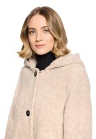 Gil Bret Damen Wollstoff Teddy Jacke mit Kapuze, beige