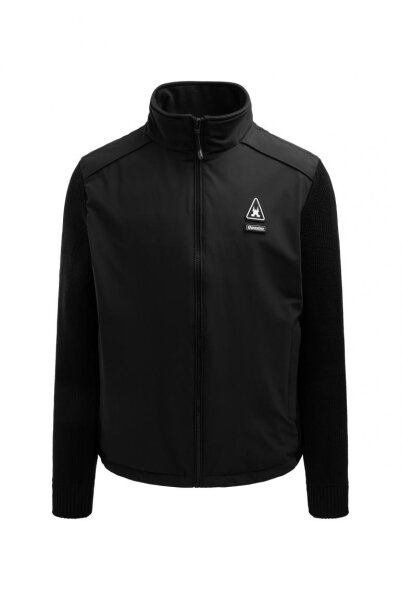 Gaastra Herren Hybrid-Jacke mit Strick-Ärmeln, schwarz