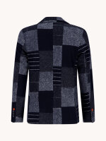 A Fish Named Fred Sakko Blazer Patchwork marine blau
