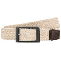 LINDENMANN Wende-Textilgürtel beige, weiß