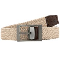 LINDENMANN Wende-Textilgürtel beige, weiß