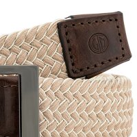 LINDENMANN Wende-Textilgürtel beige, weiß