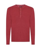 TIMEZONE Herren langarm Henley Shirt red dahlia