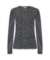 TIMEZONE Damen Mesh Langarm Shirt Printed, jet black muster
