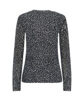 TIMEZONE Damen Mesh Langarm Shirt Printed, jet black muster