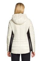 Gil Bret kurze Damen Windjacke gesteppt mit Kapuze, hellbeige schwarz