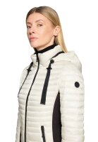 Gil Bret kurze Damen Windjacke gesteppt mit Kapuze, hellbeige schwarz