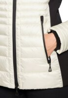Gil Bret kurze Damen Windjacke gesteppt mit Kapuze, hellbeige schwarz