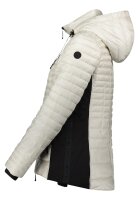 Gil Bret kurze Damen Windjacke gesteppt mit Kapuze, hellbeige schwarz