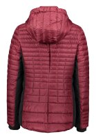 Gil Bret kurze Damen Windjacke gesteppt mit Kapuze, dunkelrot schwarz
