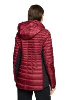 Gil Bret kurze Damen Windjacke gesteppt mit Kapuze, dunkelrot schwarz