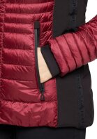 Gil Bret kurze Damen Windjacke gesteppt mit Kapuze, dunkelrot schwarz