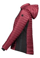 Gil Bret kurze Damen Windjacke gesteppt mit Kapuze, dunkelrot schwarz