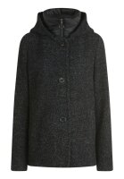 Gil Bret Damen Wollstoff Jacke mit Kapuze, schwarz