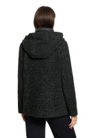 Gil Bret Damen Wollstoff Jacke mit Kapuze, schwarz