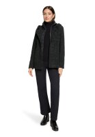 Gil Bret Damen Wollstoff Jacke mit Kapuze, schwarz