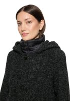 Gil Bret Damen Wollstoff Jacke mit Kapuze, schwarz