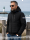 Gaastra Herren Softshelljacke mit Steppkapuze, schwarz