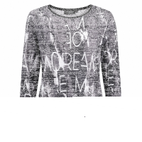 Capuccino Damen Ausbrenner Shirt, anthra weiß