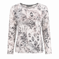 Capuccino leichter Damen Pullover mit Strasssteine,...