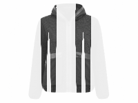 Capuccino Damen Kapuzenjacke im Materialmix, schwarz