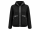 Capuccino Damen Kapuzenjacke im Materialmix, schwarz