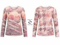 Capuccino Damen Wendepullover beerenfarben mix
