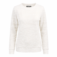 Capuccino Damen Sweat-Pullover in Waffeloptik,...