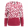 Capuccino Damen Sweat-Pullover in Waffeloptik, Dunkelrot