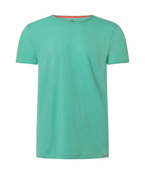 TIMEZONE Herren Kurzarm T-Shirt uni Ripped Basic pool green