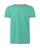 TIMEZONE Herren Kurzarm T-Shirt uni Ripped Basic pool green