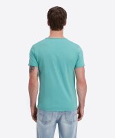 TIMEZONE Herren Kurzarm T-Shirt uni Ripped Basic pool green