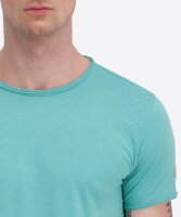 TIMEZONE Herren Kurzarm T-Shirt uni Ripped Basic pool green