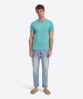 TIMEZONE Herren Kurzarm T-Shirt uni Ripped Basic pool green