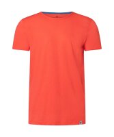 TIMEZONE Herren Kurzarm T-Shirt uni Ripped Basic hot coral