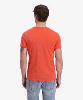 TIMEZONE Herren Kurzarm T-Shirt uni Ripped Basic hot coral