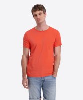 TIMEZONE Herren Kurzarm T-Shirt uni Ripped Basic hot coral