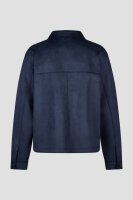 Barbara Lebek Damen Waschleder Blazer Jacke in navy blau